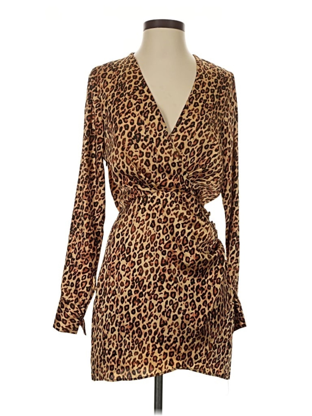 Zara leopard print wrap dress